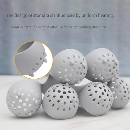 4/6 Egg Holder, High-Temperature Resistant Silicone Egg Cooker for Home Kitchen - Ideal for Steaming Eggs for Family Breakfast