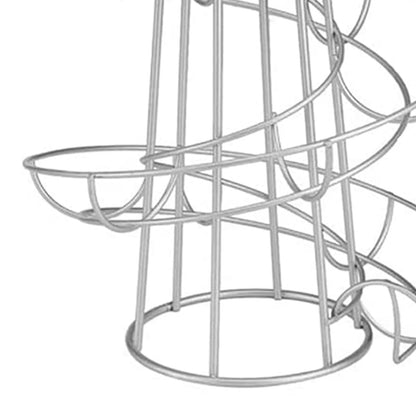 Spiral Egg Rack Wrought Iron Egg Stand Multi-functional Spiral Egg Skelter Dispenser Egg Storage Shelf for Kitchen Countertop