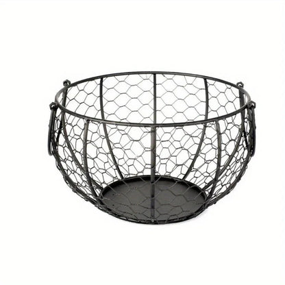 1pc High Quality Kitchen Storage Metal Wire Egg Basket Farm Chicken Cover Egg Holder Organizer Storage Basket