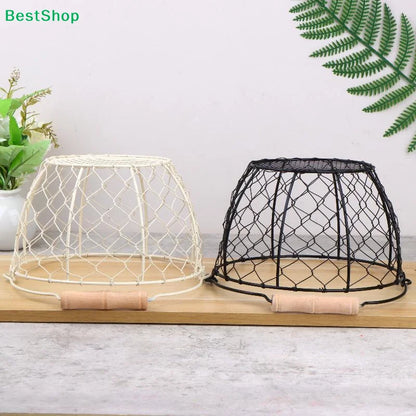 ☪Egg Basket Round Metal Wire Basket With Handle Multipurpose Food Storage Organizer Fruit Vegetable Holder For Kitchen Picnic
